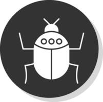 insect glyph grijs cirkel icoon vector