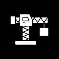 kraan glyph omgekeerd pictogram vector