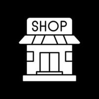 winkel glyph omgekeerd icoon vector