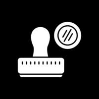 stempel glyph omgekeerd pictogram vector