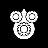 smeermiddel glyph omgekeerd icoon vector