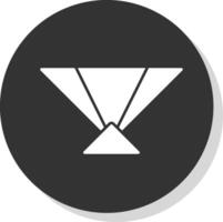 hand- ventilator glyph grijs cirkel icoon vector