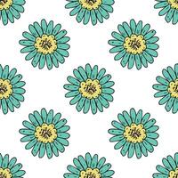 zomer naadloos patroon met bloemen tekening voor decoratief afdrukken, omhulsel papier, groet kaarten, behang en kleding stof vector