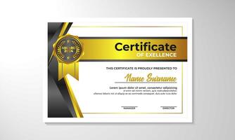 elegant helling certificaat ontwerp sjabloon vector