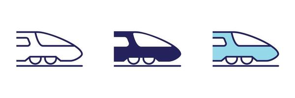trein vervoer icoon - navigatie reeks vector