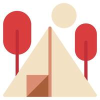 camping tent icoon voor web, app, infografisch, enz vector