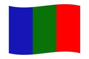 golvend vlag van afdeling van moquegua, administratief divisie van Peru. illustratie. vector