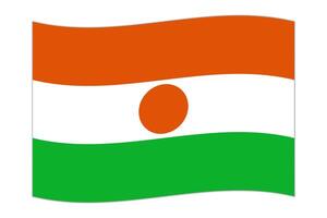 golvend vlag van de land Niger. illustratie. vector