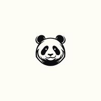panda portret, panda hoofd mascotte logo illustratie, panda karakter. vector
