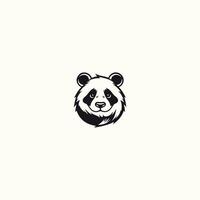 panda portret, panda hoofd mascotte logo illustratie, panda karakter. vector