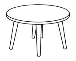 houten koffie tafel illustrator vector