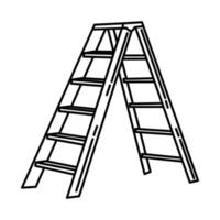 stap ladder icoon. doodle hand getrokken of schets pictogramstijl vector