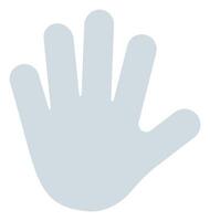 silhouet model- palm mensen van hand- icoon gebaar Aan wit achtergrond, perfect voor een logo of symbool, waarschuwing teken vector