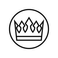 kroon pictogrammen. Koninklijk kroon illustratie symbool. koning logo of teken. vector