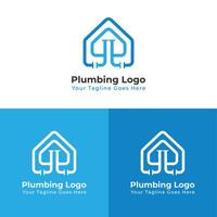 loodgieter logo ontwerp. creatief logo ontwerp voor loodgieter bedrijf.loodgieterswerk onderhoud logo vector