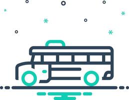 mengen icoon voor school- bus vector