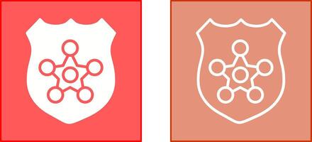 politie badge icoon vector