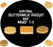 nationaal karnemelk biscuit dag vector