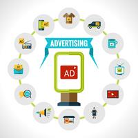 Adverteren Billboard Concept vector