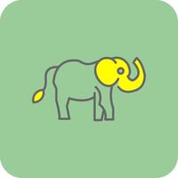 olifant gevulde geel icoon vector