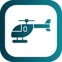 helikopter glyph helling ronde hoek icoon vector