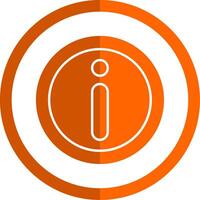 informatie glyph oranje cirkel icoon vector