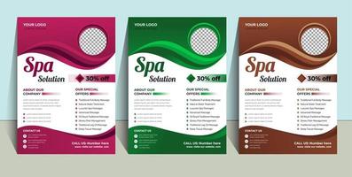 spa wellness-flyers vector