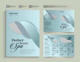 spa natuurlijke tweevoudige brochure vector