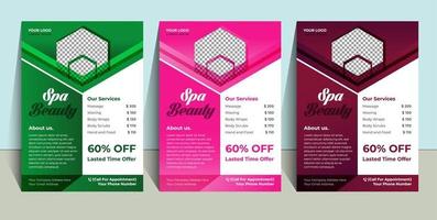 spa wellness-flyers vector