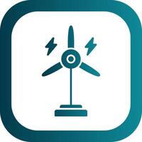 eolic turbine glyph helling ronde hoek icoon vector