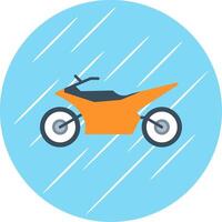 motorcross vlak blauw cirkel icoon vector
