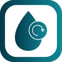 water recycle glyph helling ronde hoek icoon vector