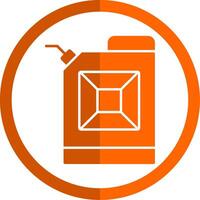 eco brandstof glyph oranje cirkel icoon vector