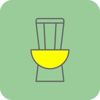 toilet gevulde geel icoon vector
