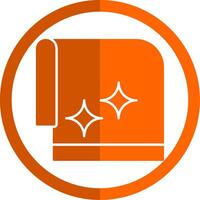 handdoek glyph oranje cirkel icoon vector