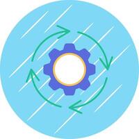 aanpassing vlak blauw cirkel icoon vector