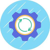 herstel vlak blauw cirkel icoon vector