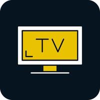 tv glyph twee kleuren icoon vector