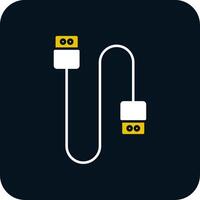 kabel glyph twee kleur icoon vector