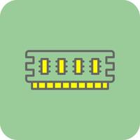 RAM gevulde geel icoon vector