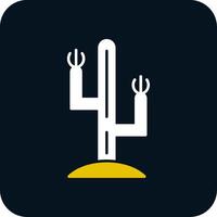 cactus glyph twee kleuren icoon vector