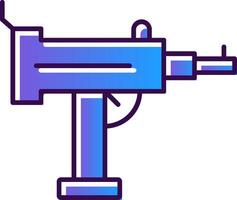 uzi helling gevulde icoon vector