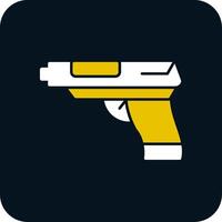 revolver glyph twee kleur icoon vector