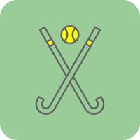 hockey gevulde geel icoon vector