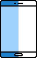 slim telefoon gevulde voor de helft besnoeiing icoon vector