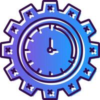 tijd beheer helling gevulde icoon vector