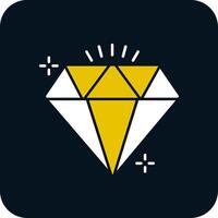 diamant glyph twee kleuren icoon vector