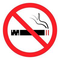 niet roken. stop met roken, teken. verboden symbool. hotelservice symbool. niet roken icoon vector