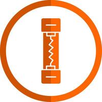 lont glyph oranje cirkel icoon vector