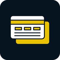 creditcard glyph twee kleuren icoon vector